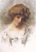 George gibbs Woman in Lace china oil painting artist